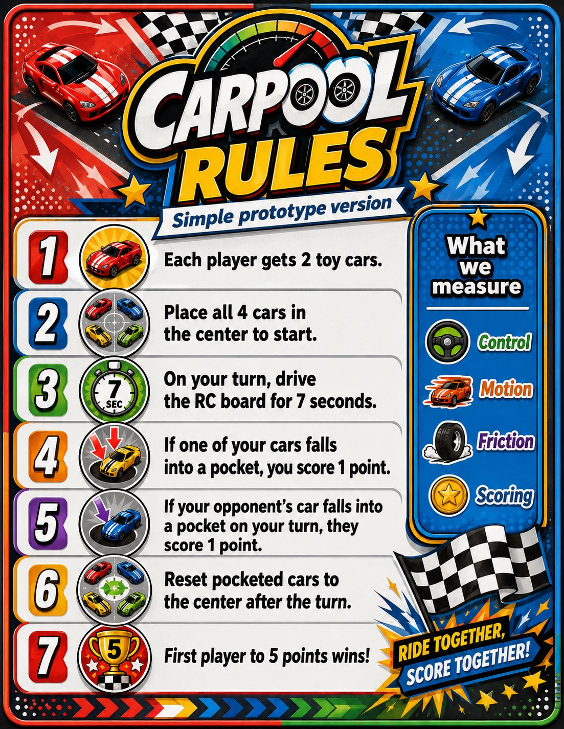 Carpool rules poster
